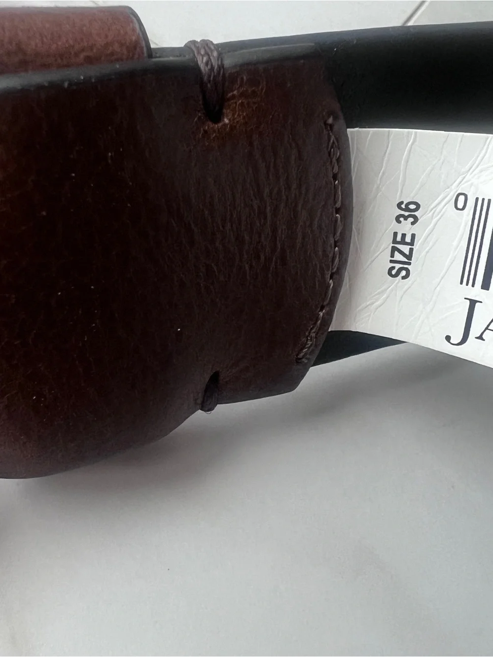 James Campbell Men's  Brown Leather Belt Size 36